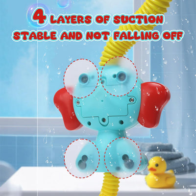 Bath Toys for Toddlers 1-3, Interactive Baby Bathtub with Spraying Water Feature,Cute Elephant Design,Shower Time Gifts for Boys and Girls