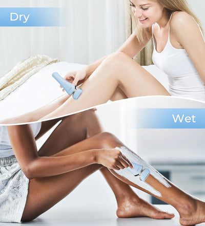 Electric Shaver for Women Lady Razor Bikini Trimmer Body Hair Removal for Legs and Armpits Painless Cordless Rechargeable Wet and Dry Purple and White
