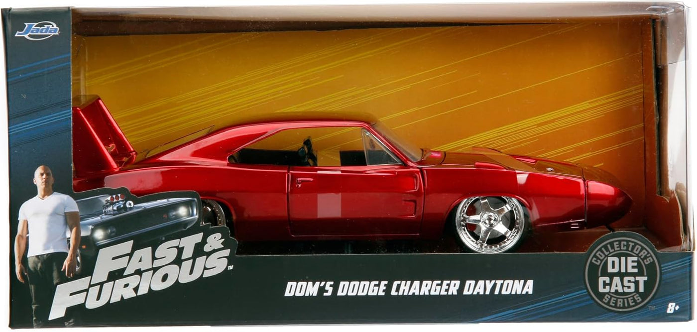Toys Fast and Furious 1968 Dodge Charger Daytona 1:24 Scale Hollywood Ride Diecast Vehicle