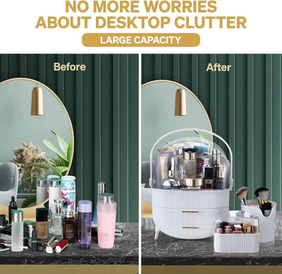 Maxkon Makeup Storage Drawer Case, Portable Jewellery Box Stand Brush Holder Organiser for Cosmetic Lipstick Skincare Display