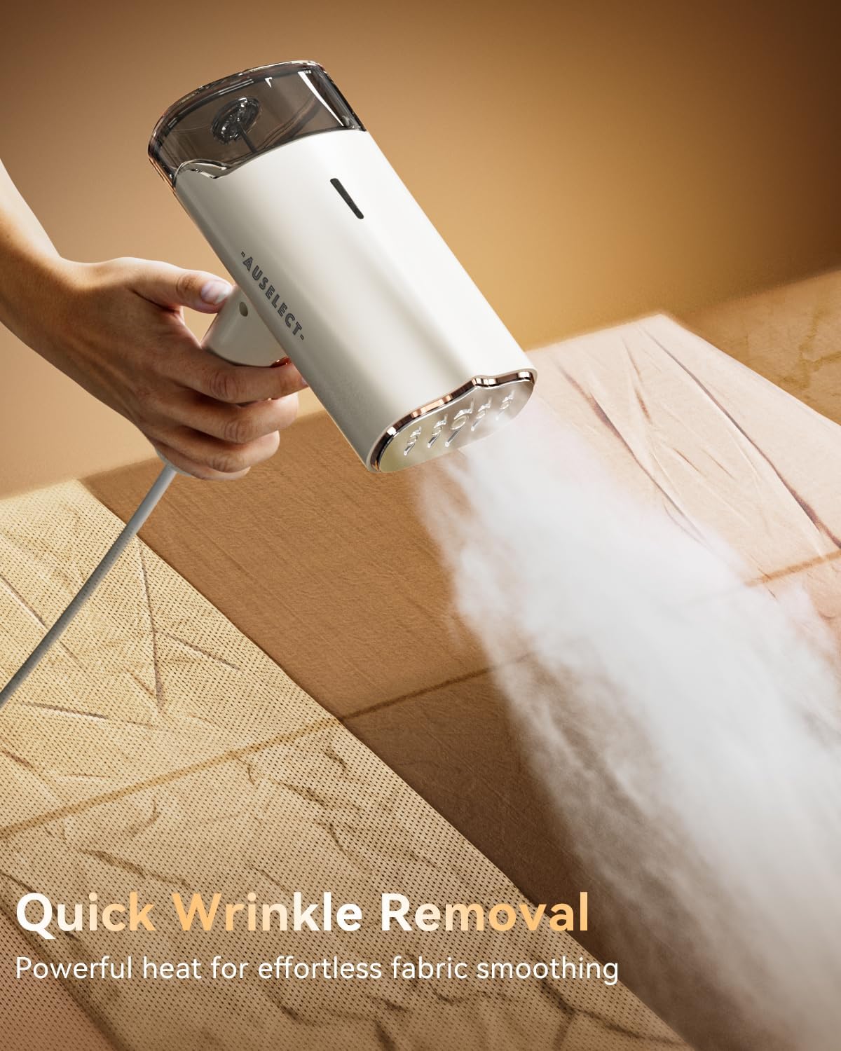 AUSELECT Garment Steamer Iron, 2in1 Handheld Steamer for Clothes, Mini Iron Steam Steamer for Travel, 1200W Ironing Electric Steam, Portable Mini Iron Fabric Steamer for Home Appliance & Gift