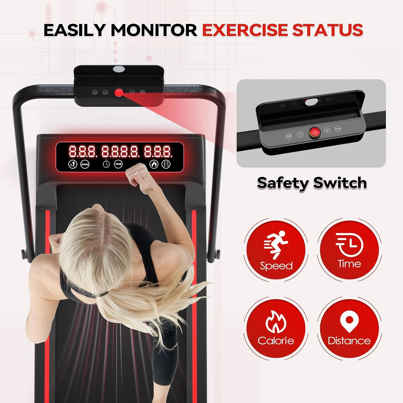 Sperax Under Desk Treadmill, Portable Treadmills for Home, 3 in 1 Foldable Walking Pad
