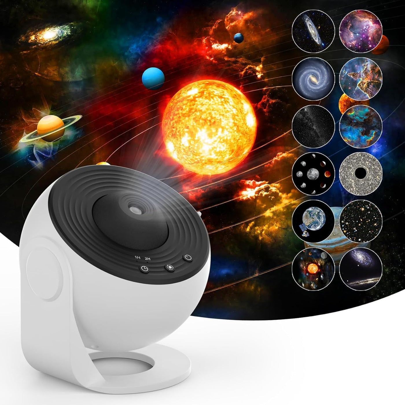 Galaxy Projector, Star Projector Starry Light with Music Player, 14 Colors Night Light with White Noise, Nebula,Timer & Remote Control for Gaming Room, Home Theater