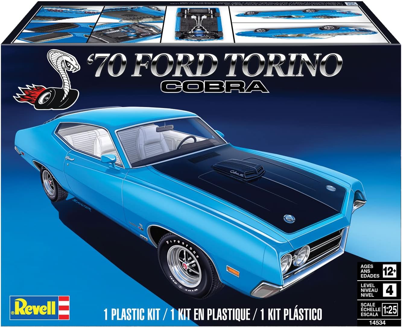 Revell 1:24 Scale 1970 Ford Torino Cobra Model Kit