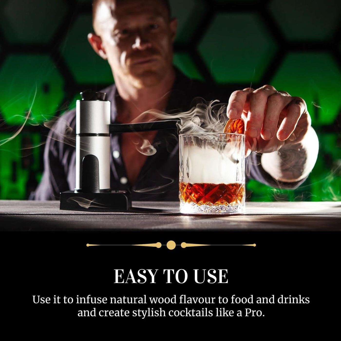 Sixpence Alchemy Cocktail and Food Smoke Infuser with Wood Chips. Portable Kitchen Smoking Gun. Indoor Smoker Kit. Smoke a Drink - Whiskey Old Fashioned, Bourbon. Smoke Food - Cheese, Meat, Fish.