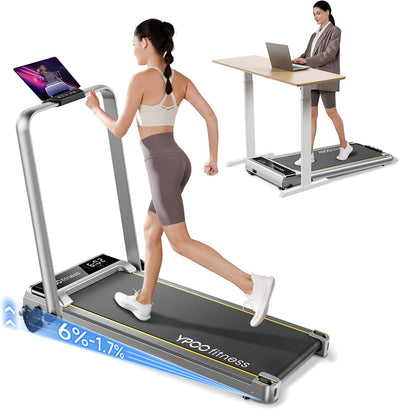 Walking Pad Treadmill, Walking Pad with Incline, Foldable Treadmills for Home Office Gym Exercise, Portable Desk Treadmill for Jogging&Running, Running Machine for Workout Exercise