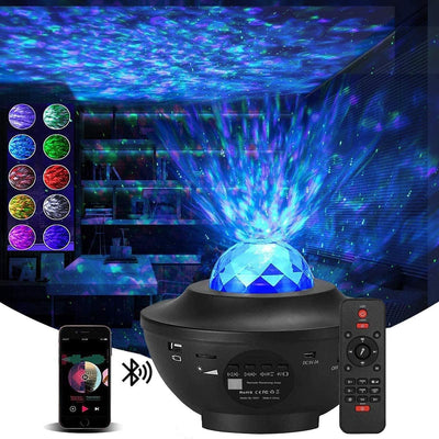 Galaxy Projector, Star Projector Starry Light with Music Player, 14 Colors Night Light with White Noise, Nebula,Timer & Remote Control for Gaming Room, Home Theater