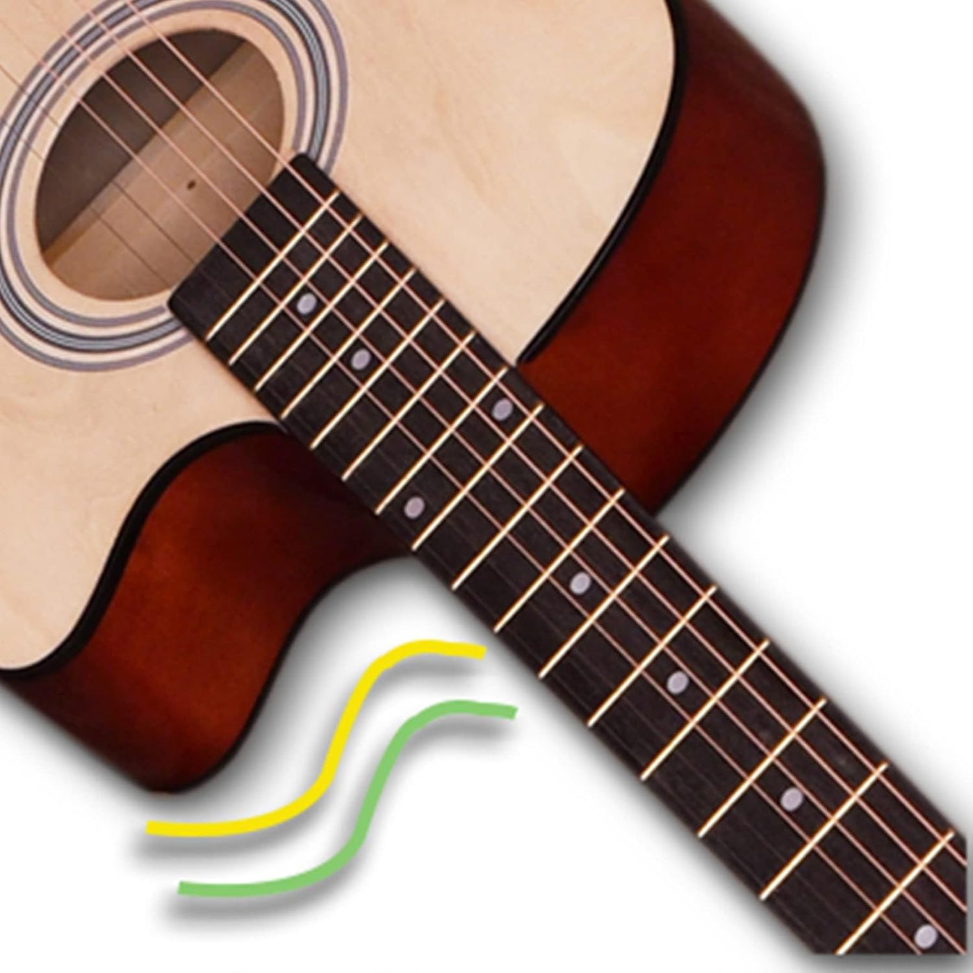 30 inch Classical Guitar Kits for Beginner Children's Wooden Guitar Adult Acoustic Guitar with Bag Capo Strap Picks Tuner 6 Nylon Strings