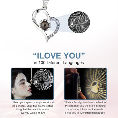 Preserved Red Real Rose - Eternal Mom, Grandma, Wife, or Girlfriend | Romantic Keepsake with 'I Love You' Necklace for Valentine's, Birthday, Christmas, or Anniversary