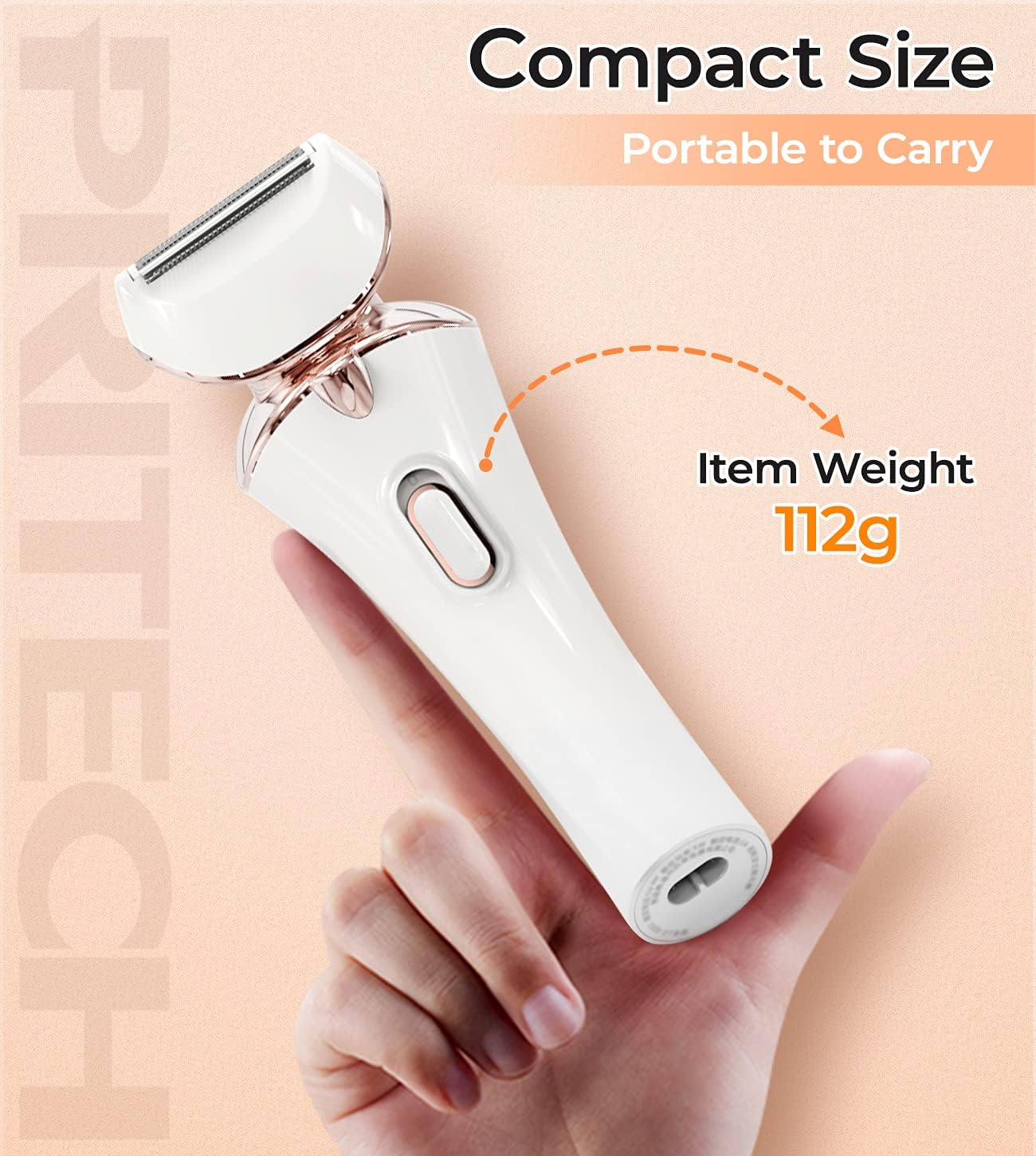 Electric Shaver for Women Lady Razor Bikini Trimmer Body Hair Removal for Legs and Armpits Painless Cordless Rechargeable Wet and Dry Purple and White
