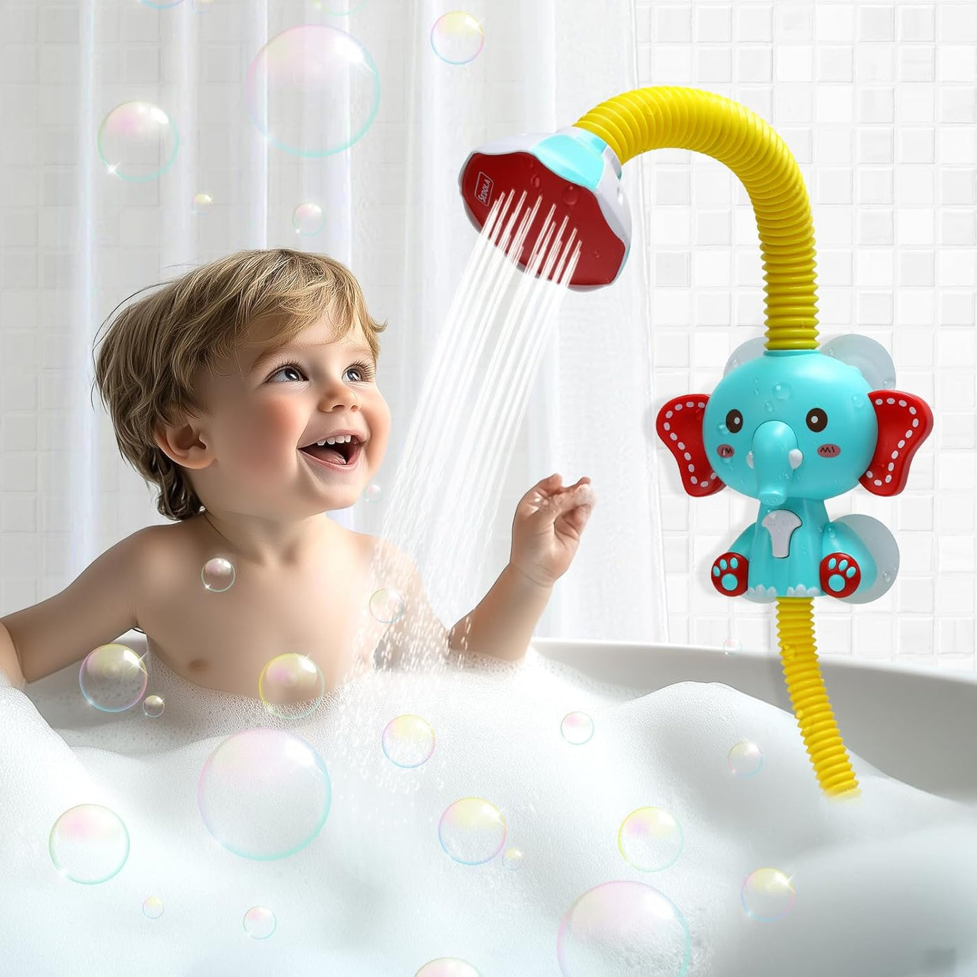 Bath Toys for Toddlers 1-3, Interactive Baby Bathtub with Spraying Water Feature,Cute Elephant Design,Shower Time Gifts for Boys and Girls