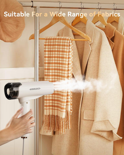 AUSELECT Garment Steamer Iron, 2in1 Handheld Steamer for Clothes, Mini Iron Steam Steamer for Travel, 1200W Ironing Electric Steam, Portable Mini Iron Fabric Steamer for Home Appliance & Gift