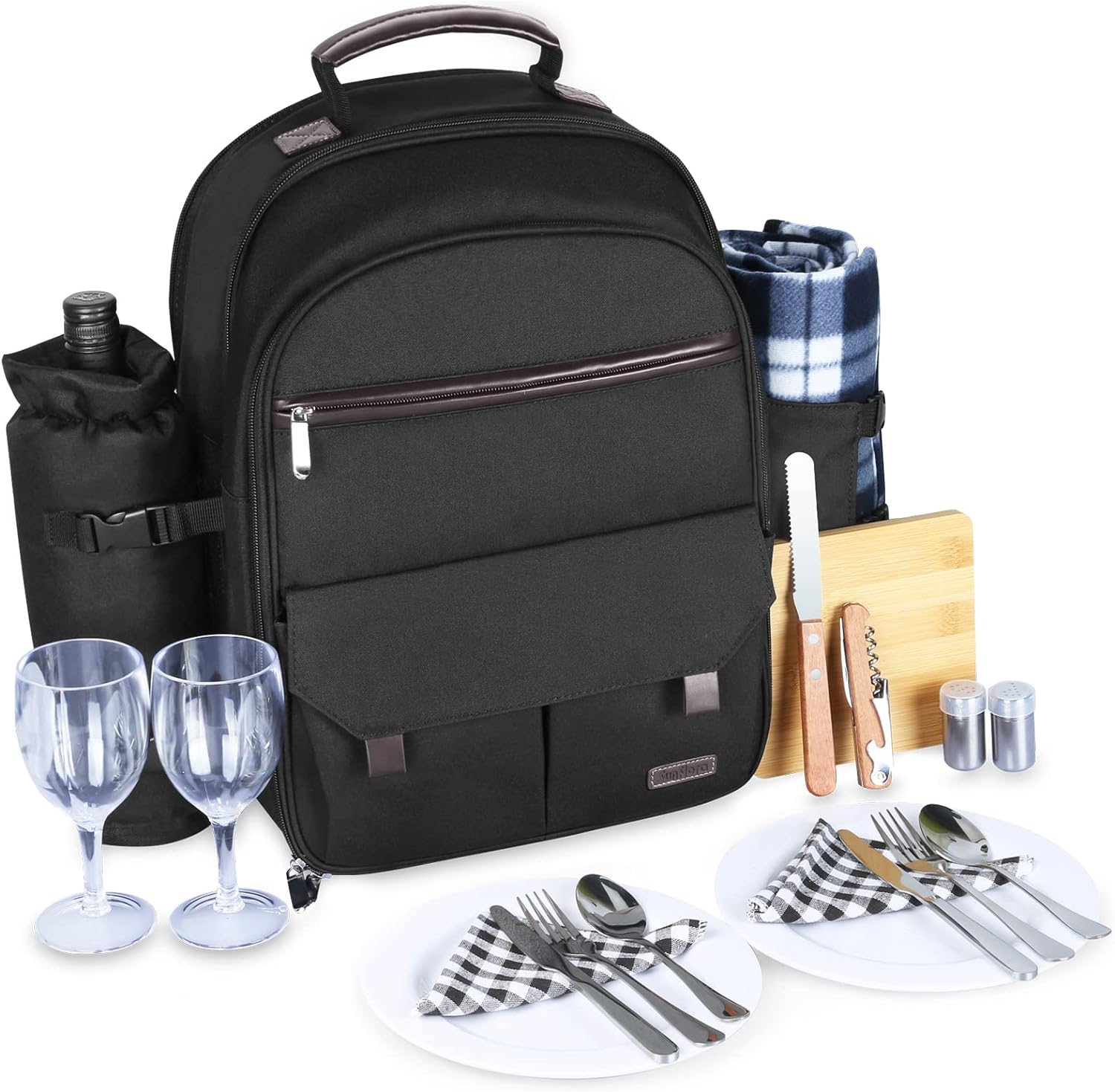 Sunflora Picnic Backpack for 4 - All-in-One Set