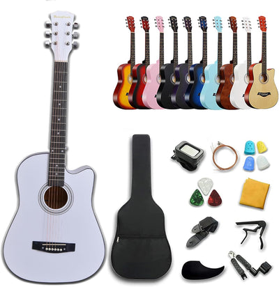 30 inch Classical Guitar Kits for Beginner Children's Wooden Guitar Adult Acoustic Guitar with Bag Capo Strap Picks Tuner 6 Nylon Strings
