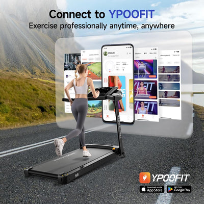 Treadmills for Home, 8.0 MPH Walking Pad Treadmill with Incline, Foldable Treadmill with Handles, Low Noise Walking Pad with Incline up to 8% for 300 lbs