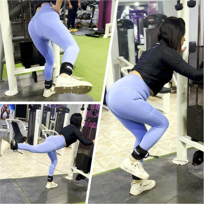 Ankle Straps for Cable Machine Women & Men - For Glute, Booty Workouts, Kickbacks, Leg Extensions, Curls and Hip Abductors - Adjustable, Gym Cable Attachments - Ergonomic Neoprene Padding (Pair)