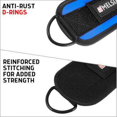 Ankle Straps for Cable Machine Women & Men - For Glute, Booty Workouts, Kickbacks, Leg Extensions, Curls and Hip Abductors - Adjustable, Gym Cable Attachments - Ergonomic Neoprene Padding (Pair)