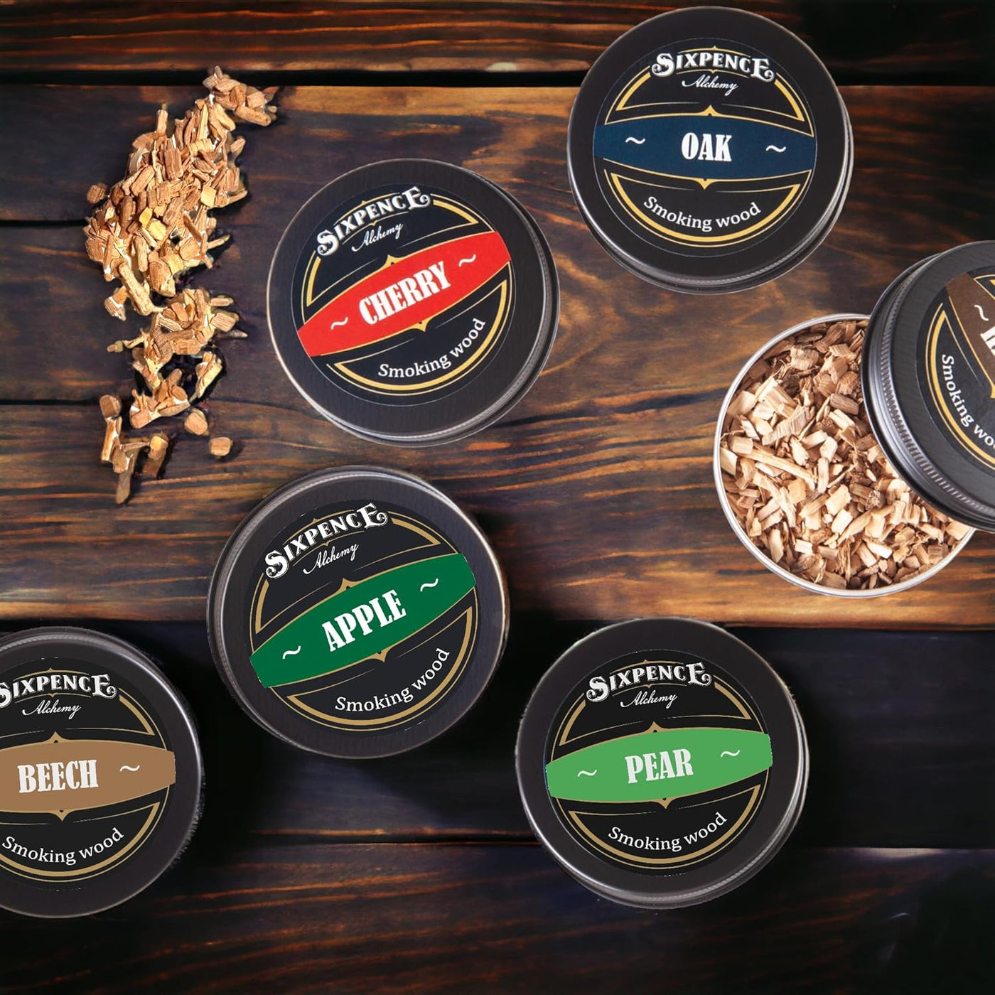 Sixpence Alchemy Cocktail and Food Smoke Infuser with Wood Chips. Portable Kitchen Smoking Gun. Indoor Smoker Kit. Smoke a Drink - Whiskey Old Fashioned, Bourbon. Smoke Food - Cheese, Meat, Fish.