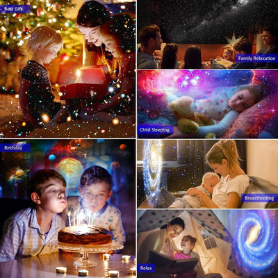 Galaxy Projector, Star Projector Starry Light with Music Player, 14 Colors Night Light with White Noise, Nebula,Timer & Remote Control for Gaming Room, Home Theater