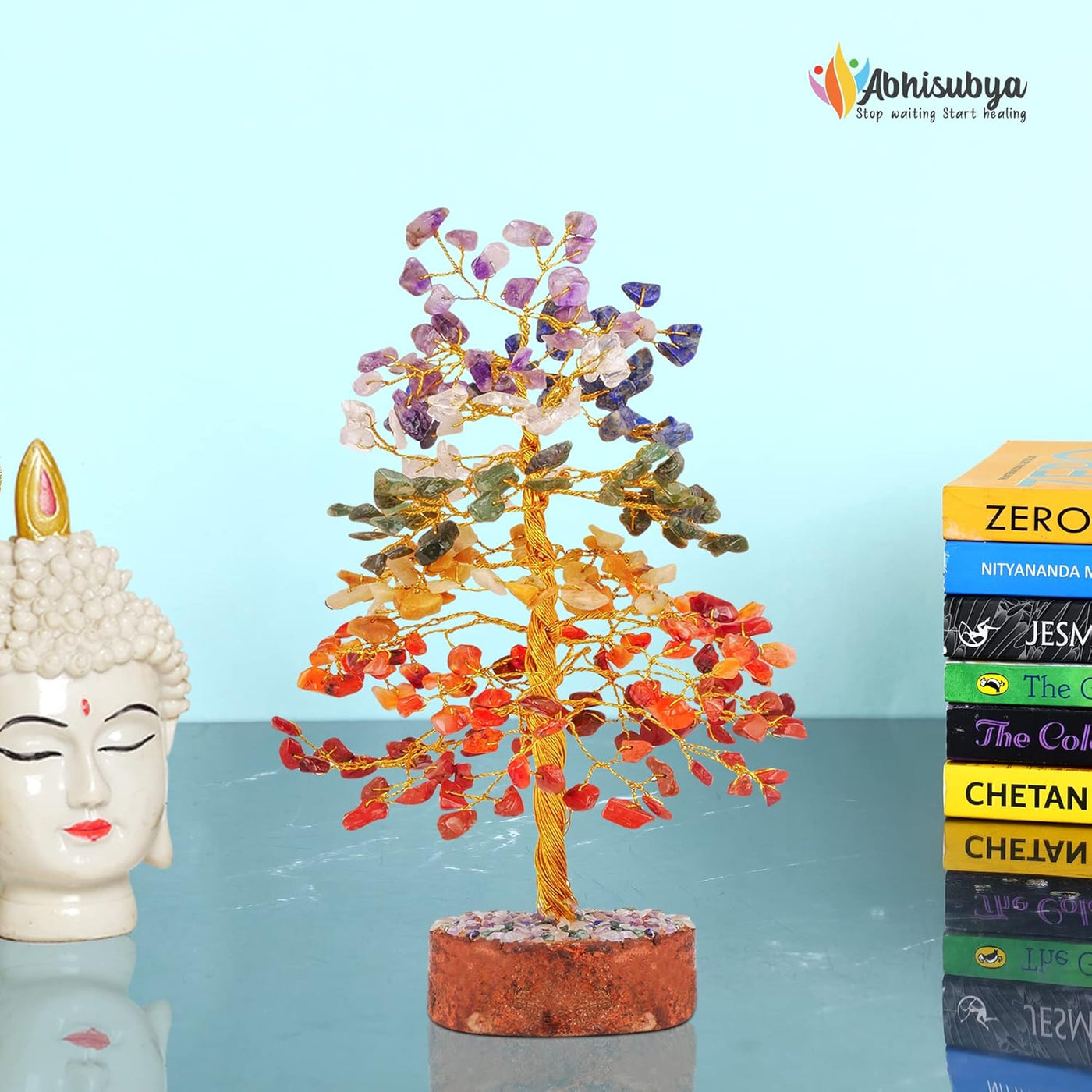 Lapis Lazuli, Bonsai Tree - Crystal Tree - Balancing Stones - Artificial Trees - Handmade Decorative Accessories - Chakra Tree - Desk Plants for Women Office - Home Gifts, Gem Tree, Desk Gifts