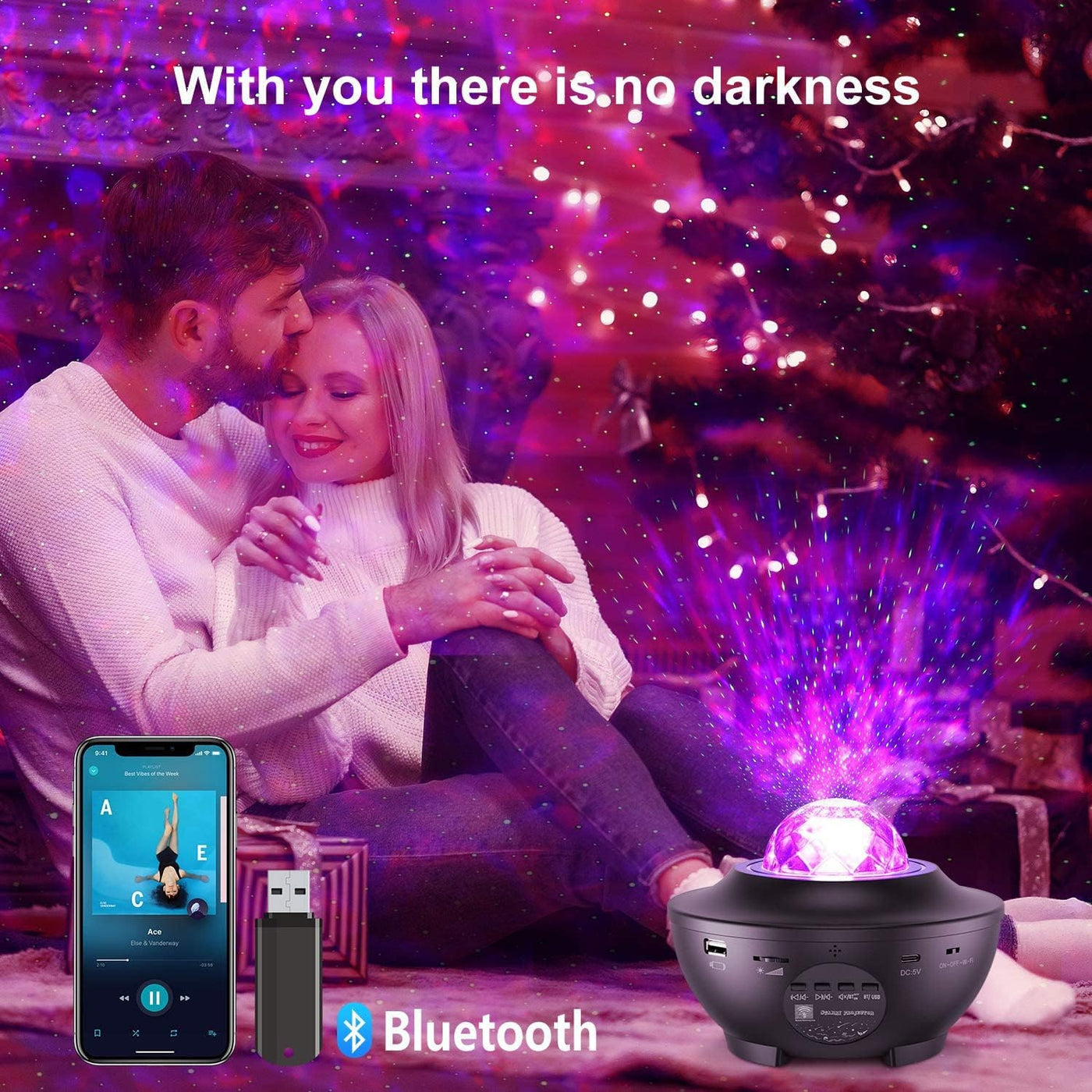 Galaxy Projector, Star Projector Light Ocean Wave Star Night Light, Adjustable Lightness Remote Control Timer 10 Lighting Modes, Built-in Music Speaker for Kids Bedroom Christmas Wedding Party Gift