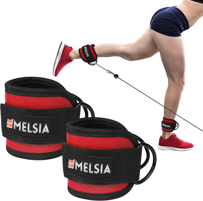 Ankle Straps for Cable Machine Women & Men - For Glute, Booty Workouts, Kickbacks, Leg Extensions, Curls and Hip Abductors - Adjustable, Gym Cable Attachments - Ergonomic Neoprene Padding (Pair)