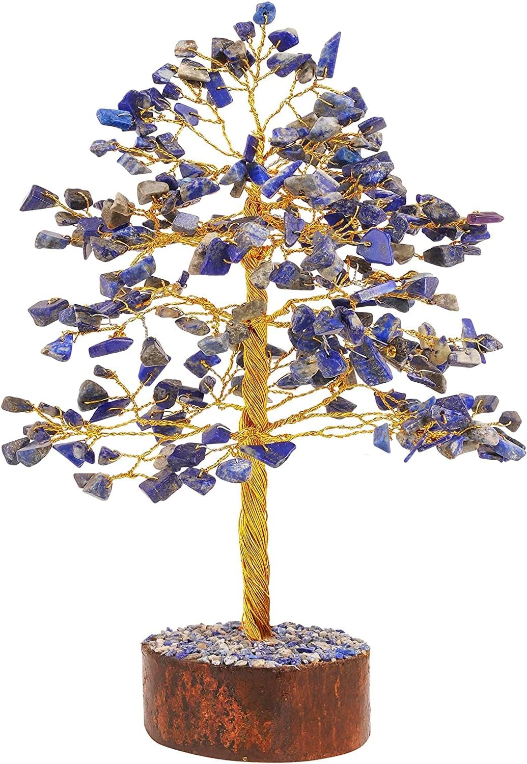 Lapis Lazuli, Bonsai Tree - Crystal Tree - Balancing Stones - Artificial Trees - Handmade Decorative Accessories - Chakra Tree - Desk Plants for Women Office - Home Gifts, Gem Tree, Desk Gifts