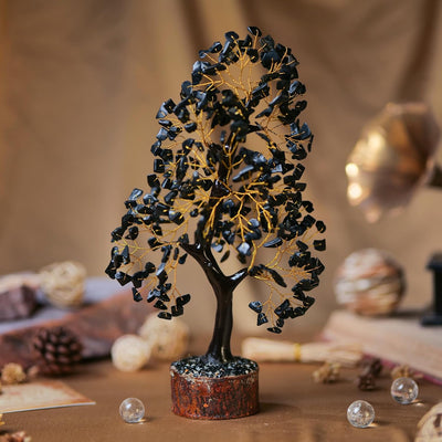 Bonsai Tree - Crystal Tree - Balancing Stones - Chakra Beads - Handmade Decorative Accessories - Chakra Tree - Witchy Accessories - Positive Energy Decor, Black Tourmaline