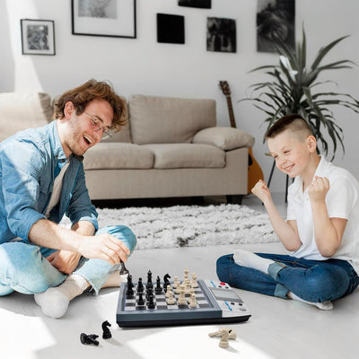 Electronic Talking Chess Computer Set, 8-in-1 System with 100 Programs Helps Kids and Adults Sharpen Their Chess Skills for Kids, Adults, and Enthusiasts of All Ages