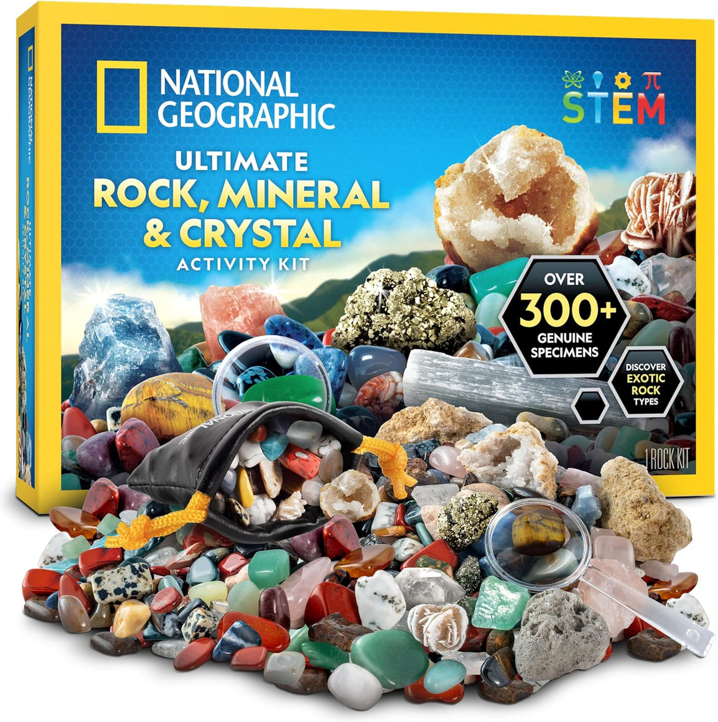 National Geographic 300-Piece Rock & Gem Kit for Kids | Science AU