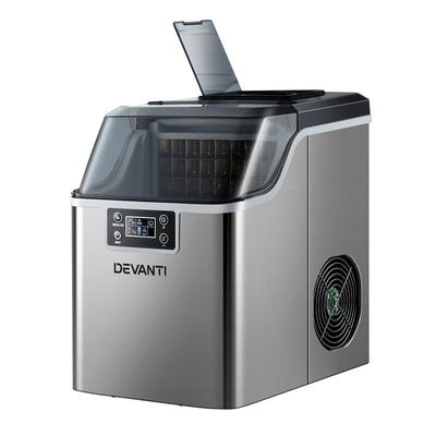 Devanti Ice Maker Machine – Commercial & Portable Ice Cube Tray for Countertops (3.2L)
