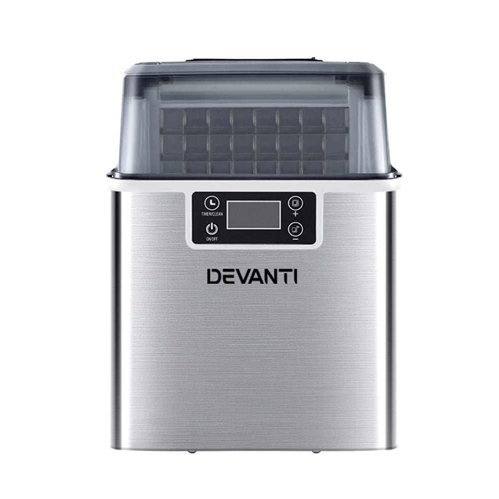 Devanti Ice Maker Machine – Commercial & Portable Ice Cube Tray for Countertops (3.2L)