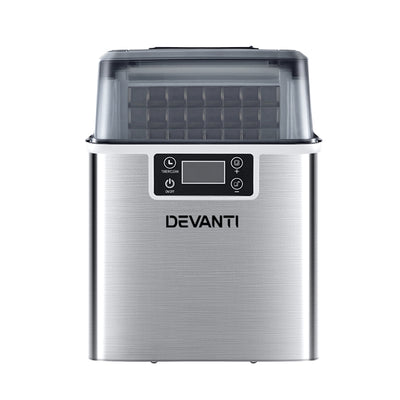 Devanti Ice Maker Machine – Commercial & Portable Ice Cube Tray for Countertops (3.2L)