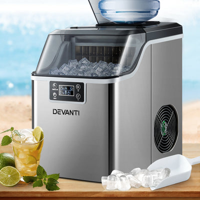 Devanti Ice Maker Machine – Commercial & Portable Ice Cube Tray for Countertops (3.2L)