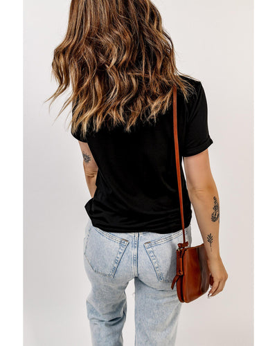 Azura Exchange Leopard Sequin Heart Graphic Valentines Tee - M