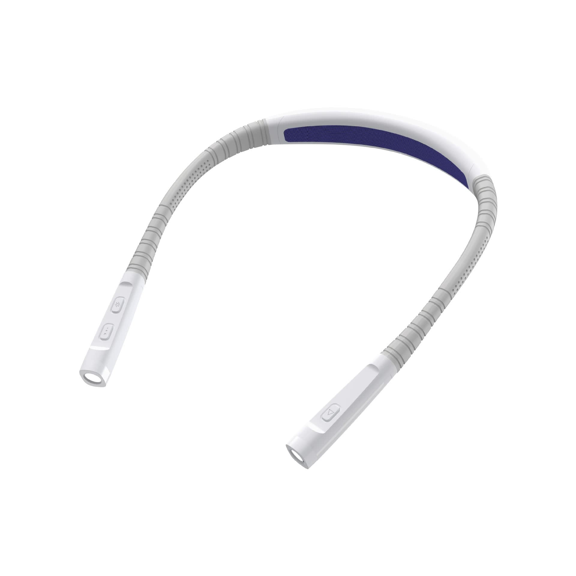 White Hands-Free Adjustable LED Neck Reading Light with 3 Modes for Ni