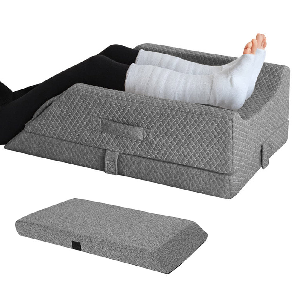 Leg Wedge Ergonomic Booster 3-Height Adjustable Memory Foam Leg Suppor