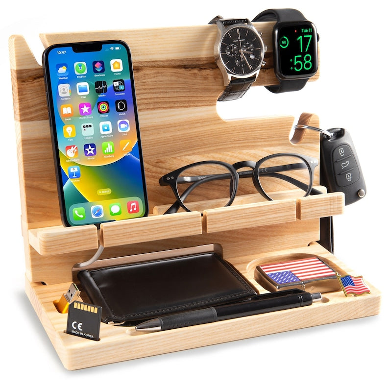 Personalized docking station,perfect for Birthday gift for best friend,Gift for men on valentine s day,Cool gift for dad and Fathers gift