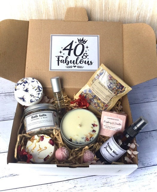 Happy 40th Birthday Gift Box | 40 & Fabulous | Personalised birthday gift box | Pamper Pack | Gift box | 40th Gift | 40th Birthday hamper