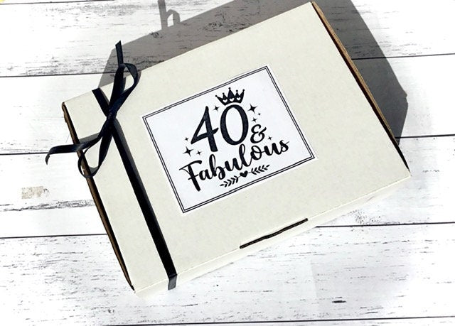 Happy 40th Birthday Gift Box | 40 & Fabulous | Personalised birthday gift box | Pamper Pack | Gift box | 40th Gift | 40th Birthday hamper