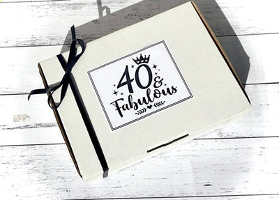 Happy 40th Birthday Gift Box | 40 & Fabulous | Personalised birthday gift box | Pamper Pack | Gift box | 40th Gift | 40th Birthday hamper