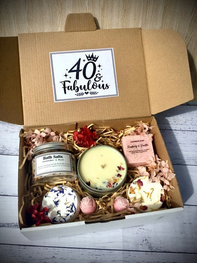 Happy 40th Birthday Gift Box | 40 & Fabulous | Personalised birthday gift box | Pamper Pack | Gift box | 40th Gift | 40th Birthday hamper