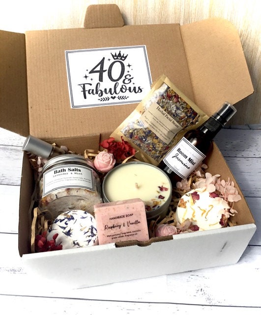 Happy 40th Birthday Gift Box | 40 & Fabulous | Personalised birthday gift box | Pamper Pack | Gift box | 40th Gift | 40th Birthday hamper