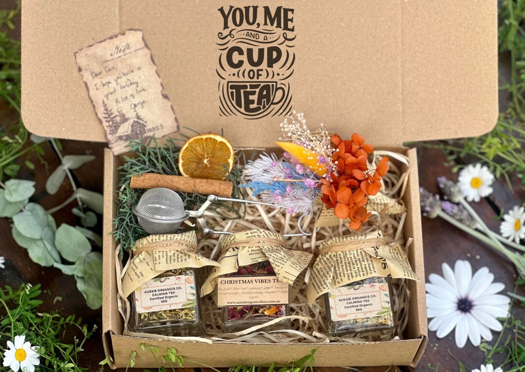 Organic tea get well soon gift box
