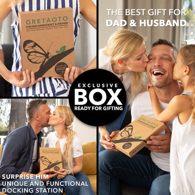 Personalized docking station,perfect for Birthday gift for best friend,Gift for men on valentine s day,Cool gift for dad and Fathers gift