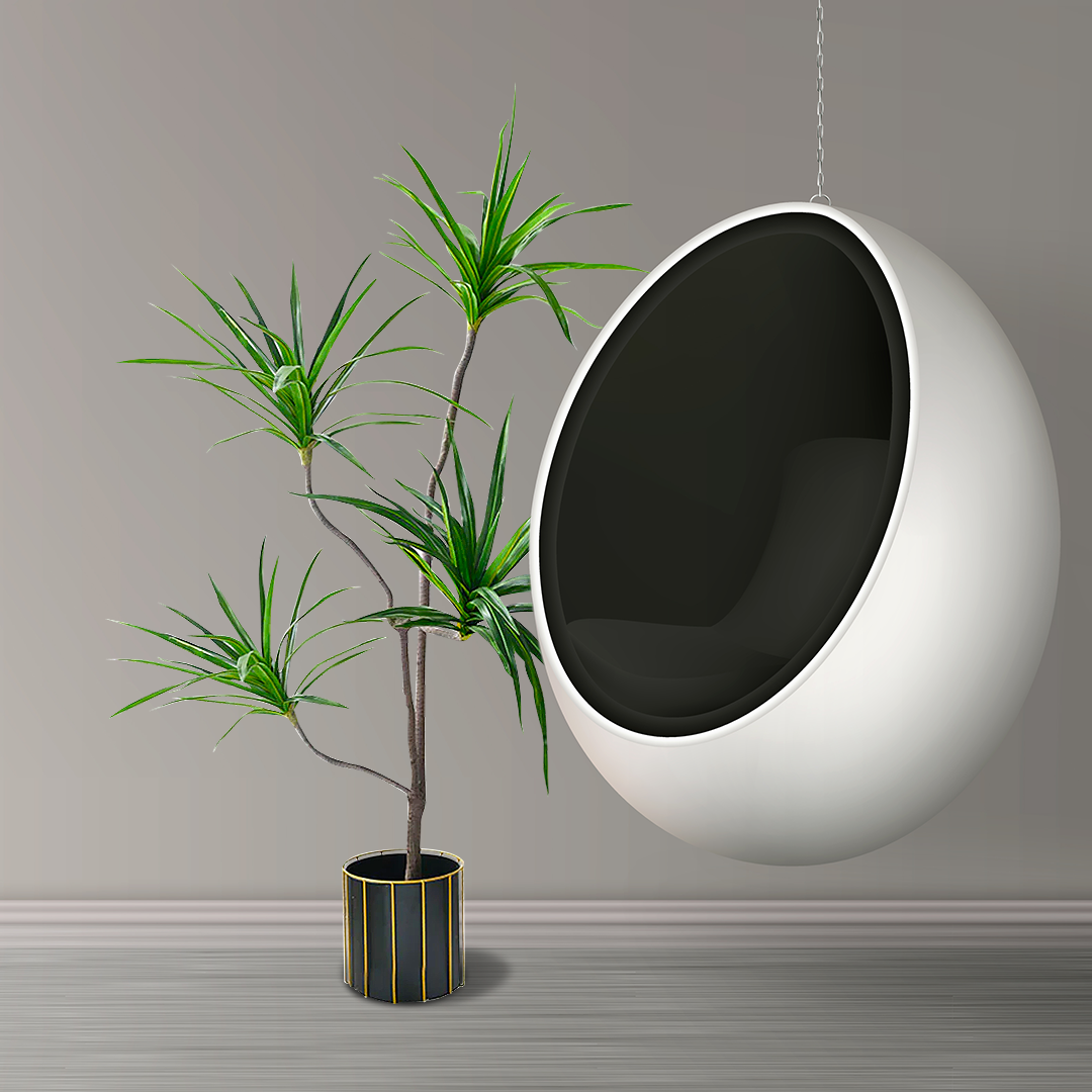 SOGA 180cm SOGA 180cm Realistic Artificial Dracaena, Rubberised Silk Cloth + Iron Wire, Home Decor
