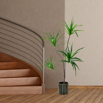 SOGA 180cm SOGA 180cm Realistic Artificial Dracaena, Rubberised Silk Cloth + Iron Wire, Home Decor