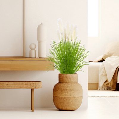 SOGA 4X 137cm Potted Tall Silk Fake Pampas Grass, Artificial Plants Reed Greenery Flowers, Home Decor