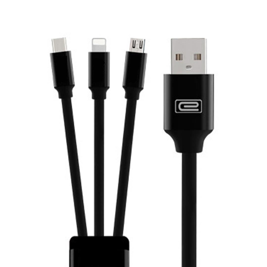 3 in 1 Durable 1.2M iPhone Android Micro Usb Cable High Speed Charging Data Cable