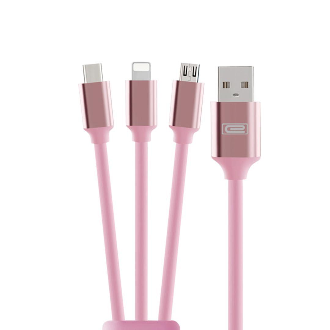 3 in 1 Durable 1.2M iPhone Android Micro Usb Cable High Speed Charging Data Cable